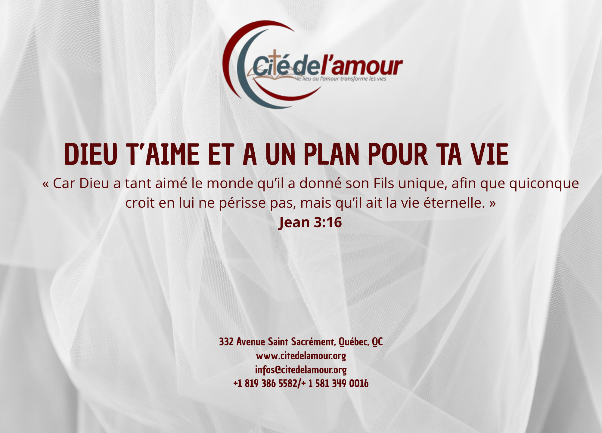 Dieu t'aime et a un plan pour ta vie - 1
